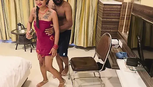 Huge Boobs Indian girl strips dupatta and rough Fucks with boobs  (Hindi Audio)