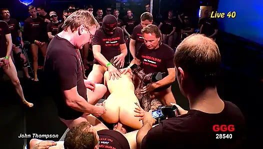 Ggg John Thompson - Elisa and Viktoria Wild Live Gangbang Orgy