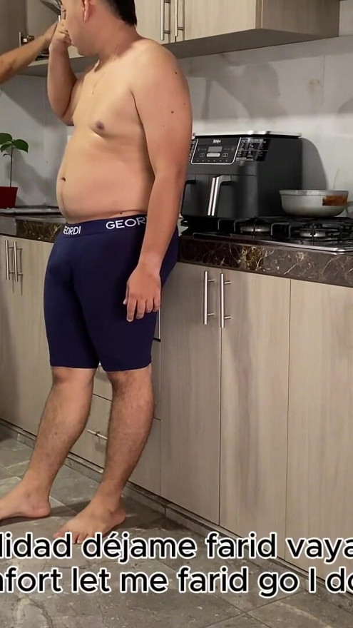 STEPSON TAKES ADVANTAGE OF HIS STEP FATHER'S DEPARTURE AND HARASSES ME IN THE KITCHEN ME RICH | Clip 1