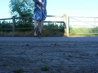 Crossdresser wanking, getting caught again!