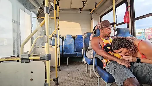 A SHAMELESS COUPLE RIDING IN PUBLIC TRANSPORT AND BACKSEAT PASSENGER FILMING EVERYTHING