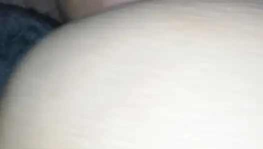 My ebony Step daughter riding my bbc moaning