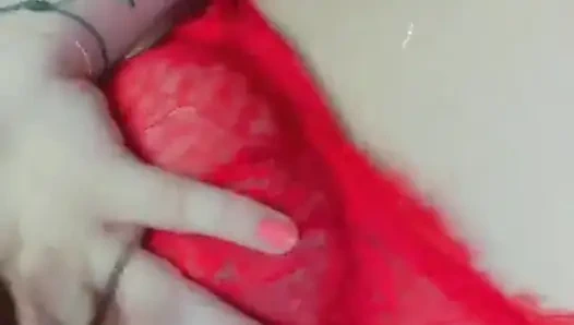 Stunning lady in red