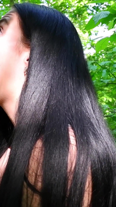 Sensual blowjob in the woods