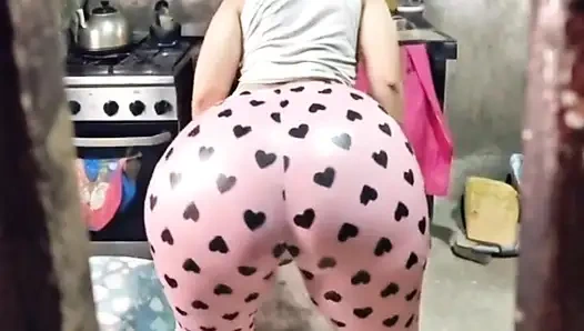 Rosa leggings hintern