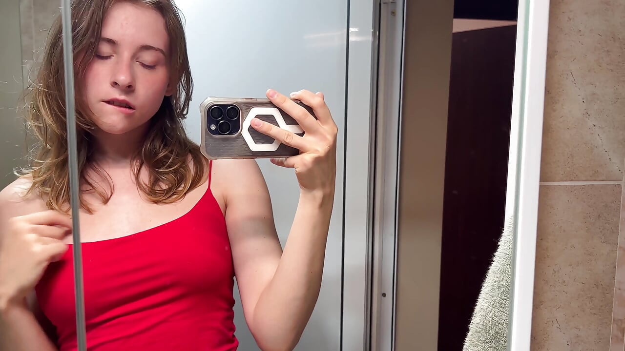 Roșcată Pixie duș Show - Telefon tachinare pentru auto-iubire steamy