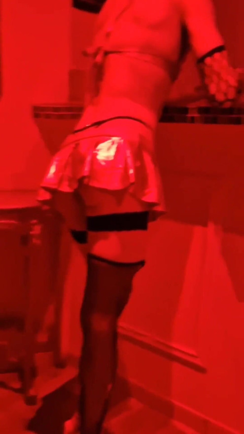 A BomBaSse in a🗼Sauna. French transvestite ULTRaSEXx! Pink Mini Skirt, Thong Thong Thong Anal Plug, Pink Heels. VaneSsaBiTCHx | Clip 1
