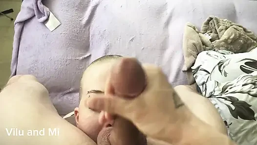 Spit and Cum on Vilu Vidish's Hair