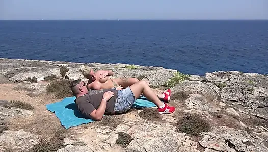 Geiler fick mit blick auf das meer