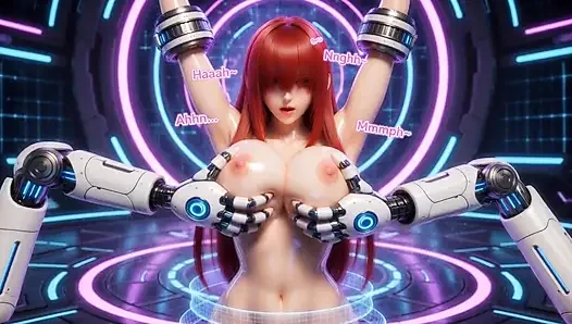 Shermie KOF Bondage Arena - Robotic Restraints & Intense Solo Orgasm