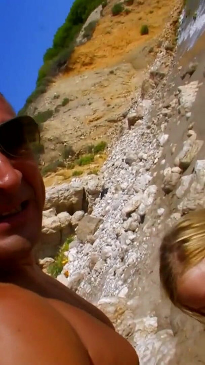 Must-see moment from "Horny chubby blond beach babe rides strangers big dick"