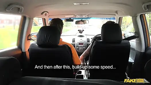 Fake Driving College - Messy Creampie and Deep Throat Blowjob Action