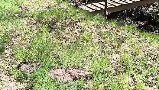 Titten schlagen am Hochstand