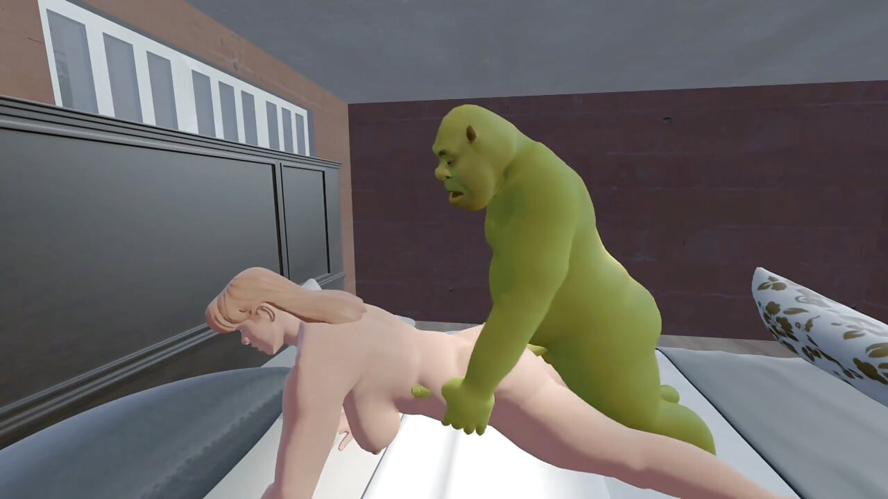 Naked Shrek fucked the fat girl l 3d animation