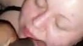 My wife fucked her bbc byheself took his cum in the mouth