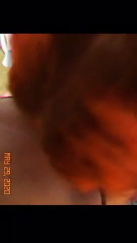 Little redhead slut sucks cock