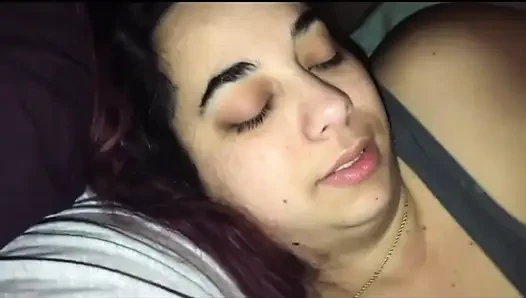 Aku lagi asik mainin toket 44ddd-ku
