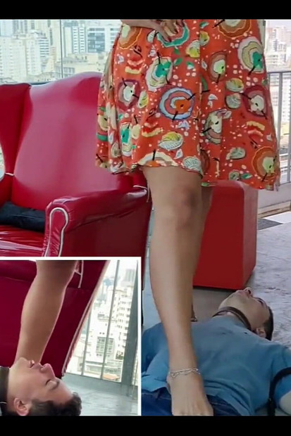 Božica Kiffa Sadistička šefica ep 2 - Muški branitelj zaposlenik dobio gušenje nogama od seksi šefice