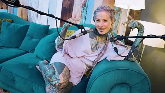 I talk about A - authentic - ASMR - Podcast - Talking - tattoo girl model goth punk dreadlocks