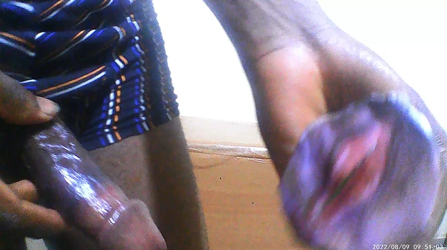 Horny Slut Husband Playing With Cucumber Pussy During Break Time at Work