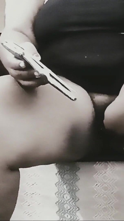 Captivating moment from "Auntie on the couch without panties"
