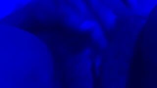 Blue Light Special Hairy Pussy Play