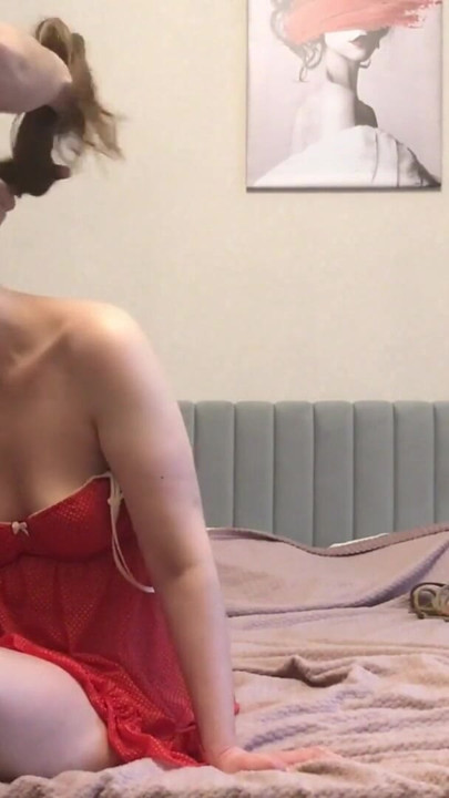 A long-haired milf in a short red dress behaved badly and deserved THIS - Lovessie | Clip 3