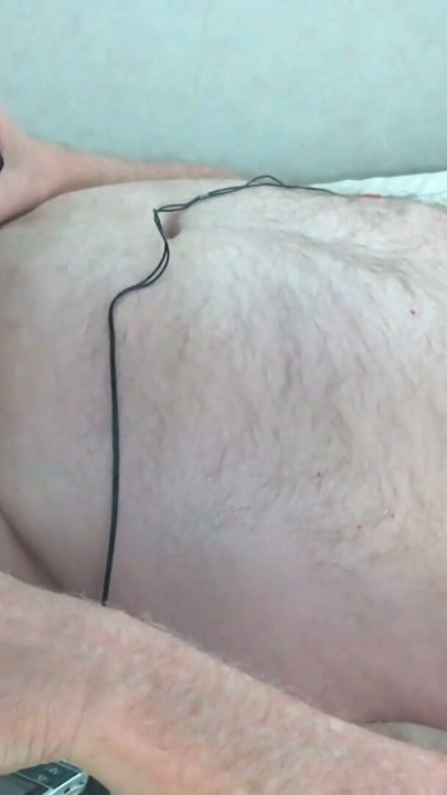 Hands free cumshot. Bound and stretched balls are swollen and shocked with estim along with nipples and cock | Clip 2