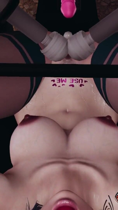 ロザリンがファックマシン3Dアニメーションで - 乳首付きの大きな胸を搾乳、タイトな膣で大きなディルドの挿入、タイトなお尻 | クリップ 1