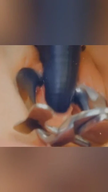 Key moment from "German sub SklavinS a new Peehole Slave Training! Until her Master can fuck her urethral!!"