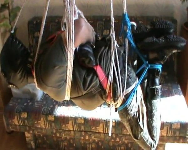 Hogtied soldier gets a flying - 2