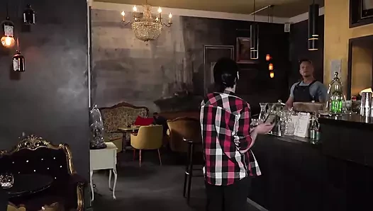 Dark porn video – Dark Haired Slut Jerking off Her Favorite Waiter