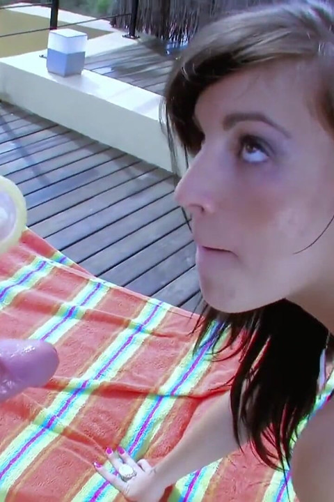 Leo Galvez pounds Jordanne Kali's ass by the pool