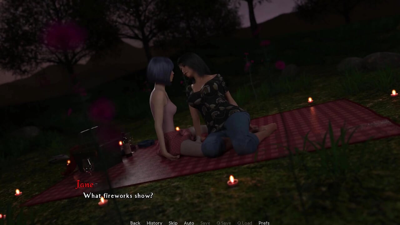 Having a Hard Time - Shemale Jane Takes Kimiko's Virginity at Night Park (part 1)