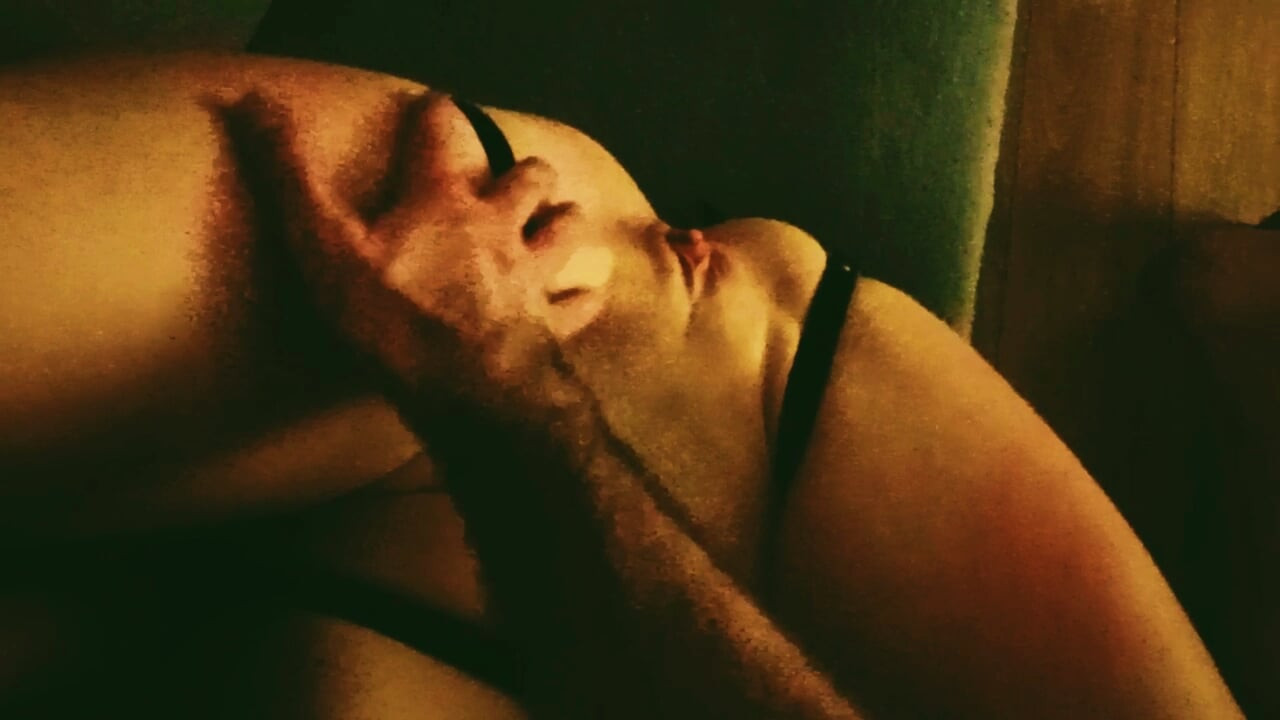 Wet cunt of a young Polish bitch gets spanked and she chokes on a huge horny cock