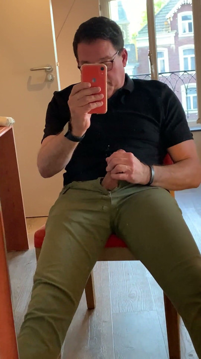 Quick jerking off session and cumming after work. I eat my cum too. | Clip 1