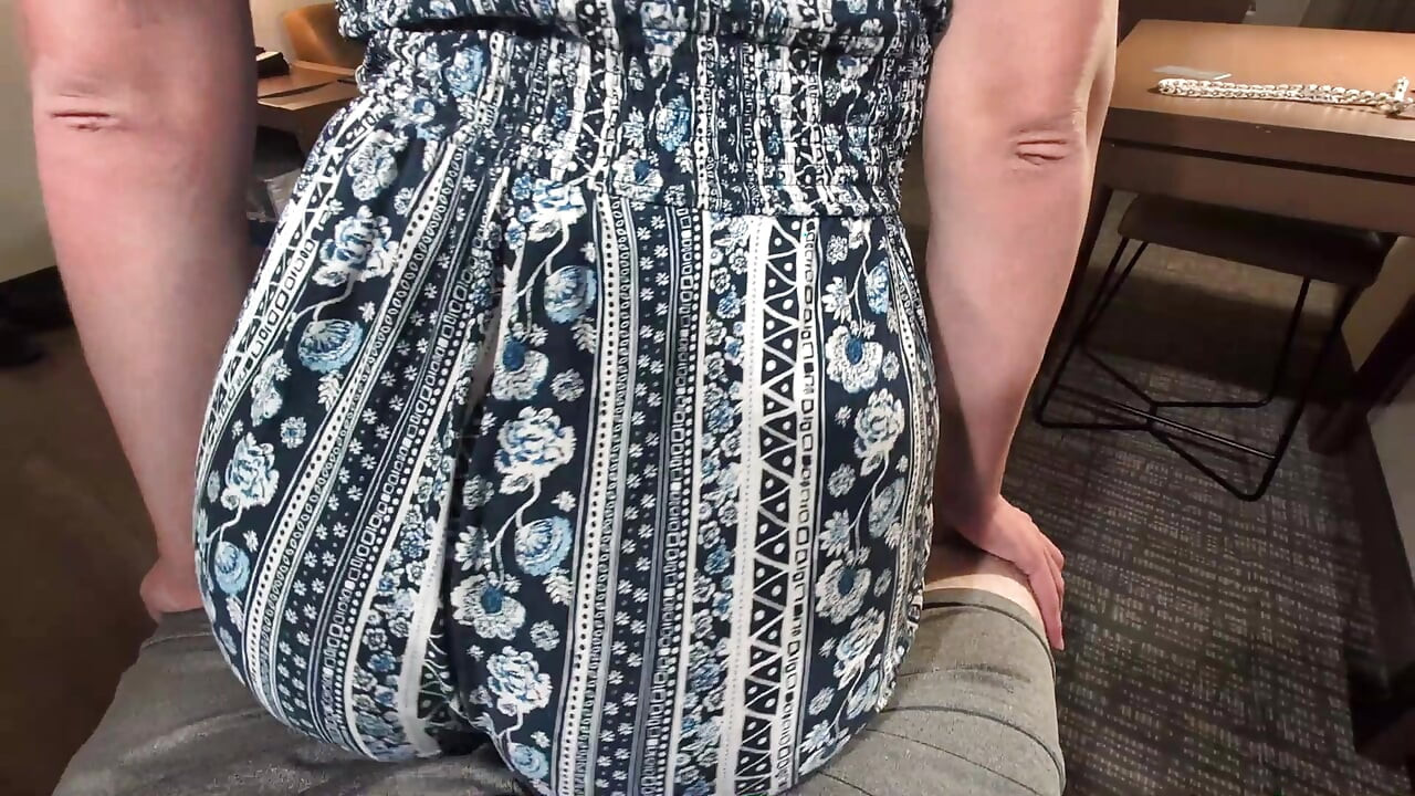 creaming shorts during lap dance from redhead