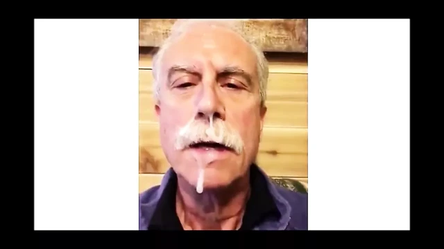 Moustache Daddy Enjoys His Cum Reward