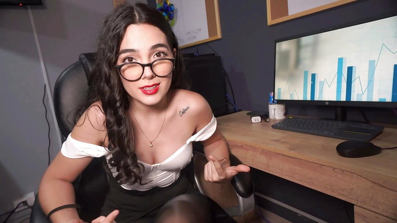 Slim Secretary Fucks Her Boss Mid-Meeting - Judith Coxx
