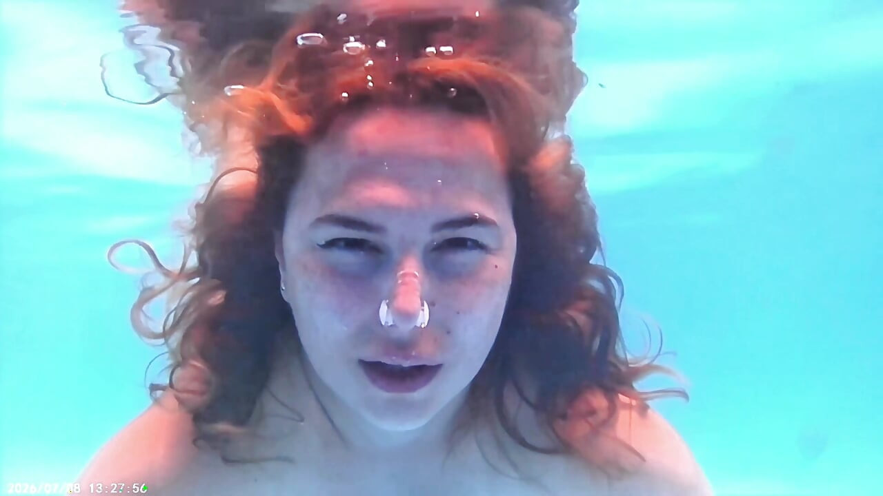 Breath Holding Underwater in Pool