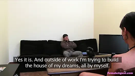 Female Agent - Buff Blond God Fucks Agent's Tight Little Pussy