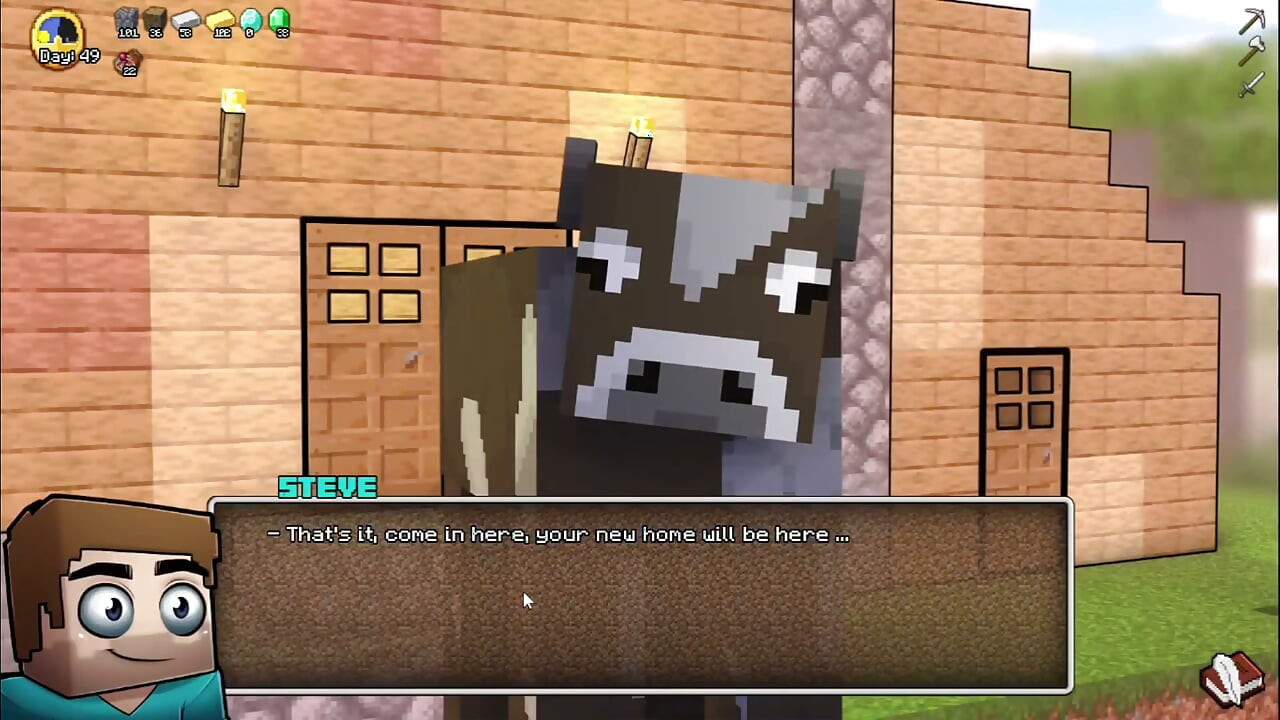 Hornycraft milking big boobs furry animation