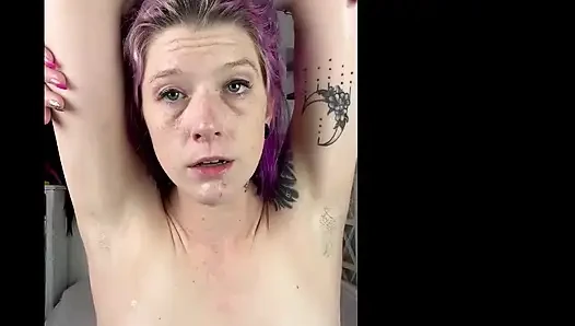 Игра со слюной волосатой подмышки