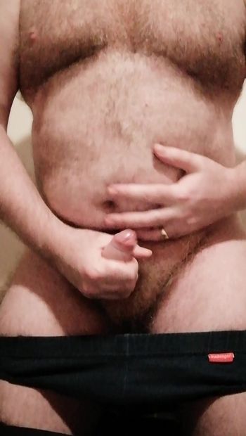 Big Belly British Hairy Ginger Daddy Bear having a Wank