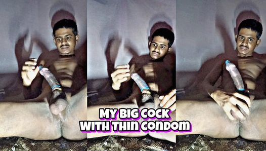 Indian boy feeling horny and stroking his big cock