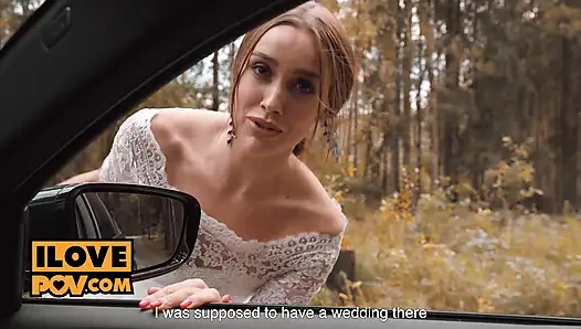 POV - luxusmädchen, das einen fremden fickt, nachdem er vor ihrer hochzeit geflohen ist