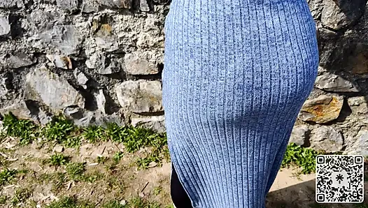 Girl can’t resist getting fucked at on old castle - Public Blowjob, Doggy Fuck and nearly caught