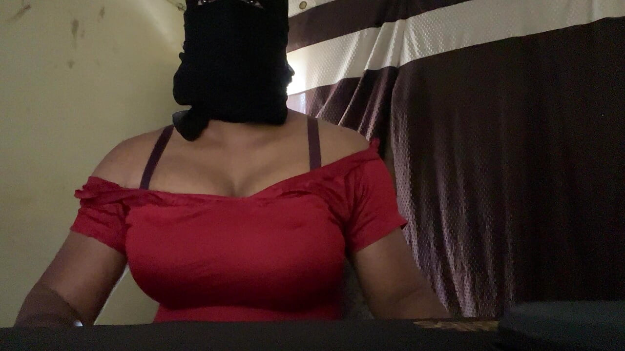 big boobs crossdresser teasing in red suit salwar