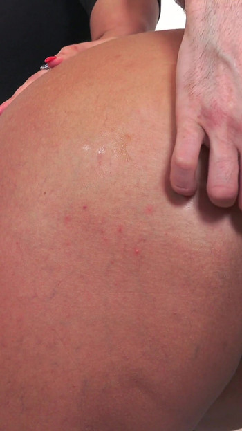 Thrilling moment from "Horny chubby MILF Aisha Bahadur pussy gaping and banging"