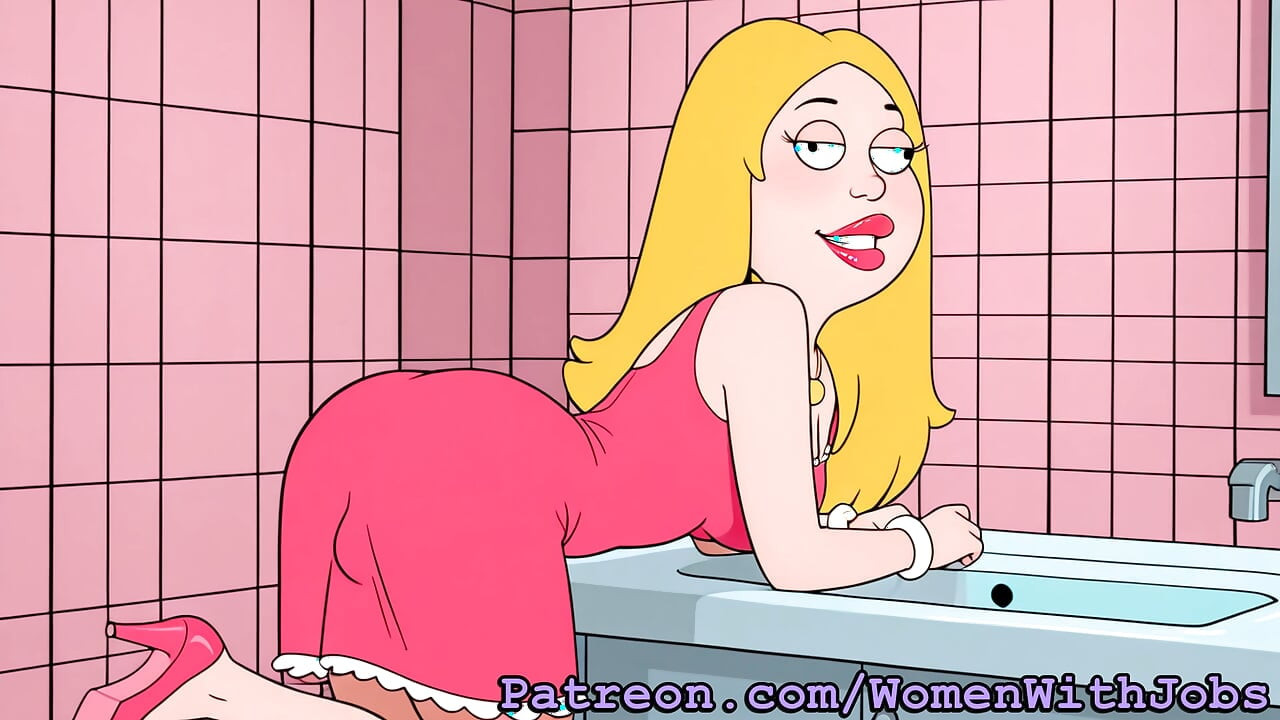 Futanari Francine Smith - Masturbating, Cumshots, Self Sucking